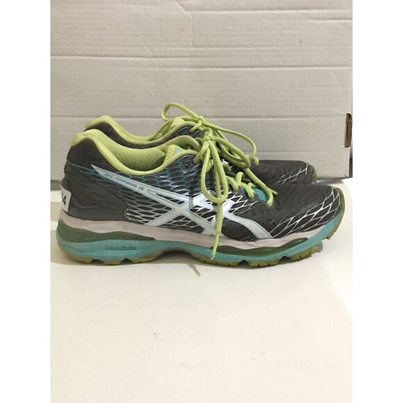 Asics gel-nimbus 18 fluidride  gray women size 9 running walking sneakers shoes - Picture 2 of 7